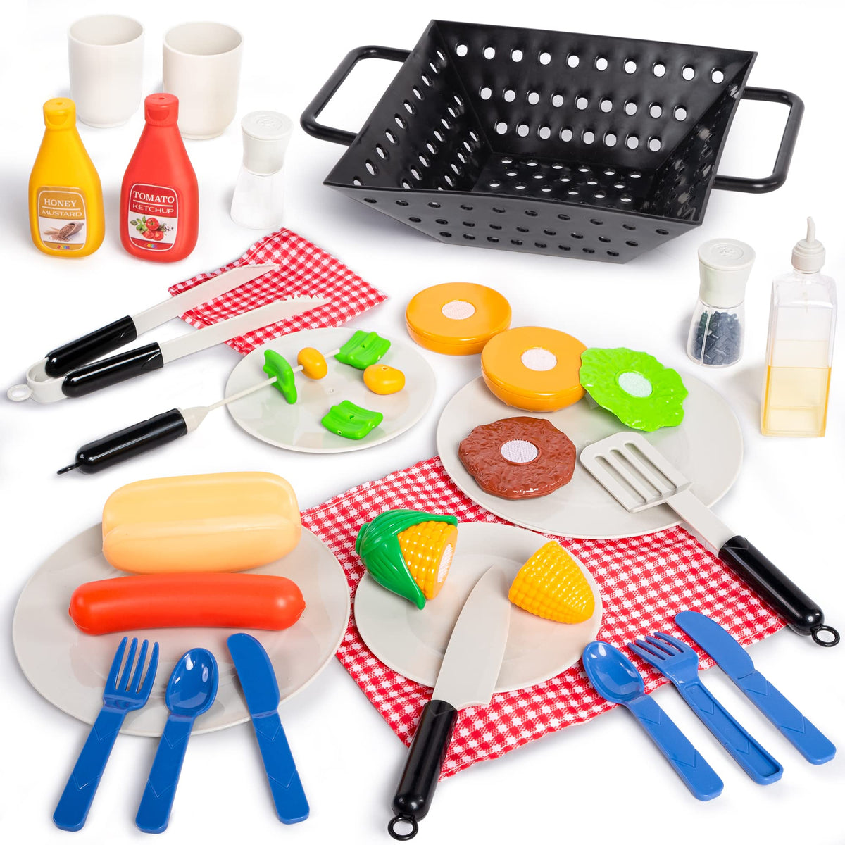 JOYIN plates, cups, and condiments support sharing during role play