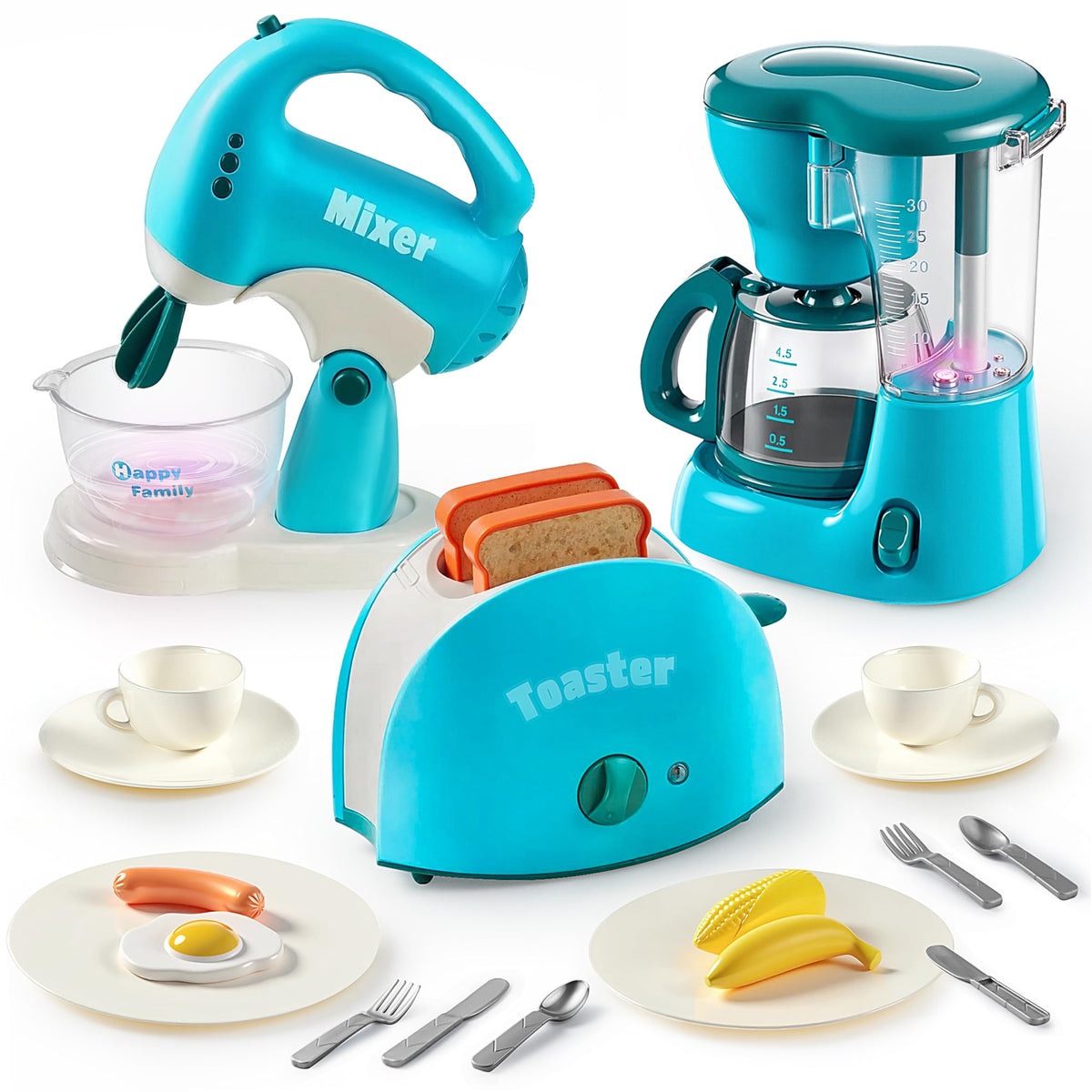 Joyin play kitchen coffee maker with lights for realistic pretend coffee moments