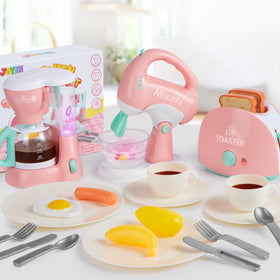 JOYIN plates and saucers for serving meals during pretend dinner.