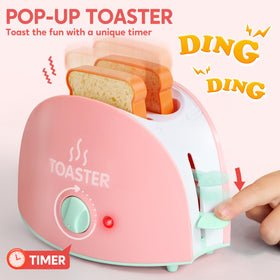 JOYIN play kitchen toaster popping toast for authentic breakfast play.
