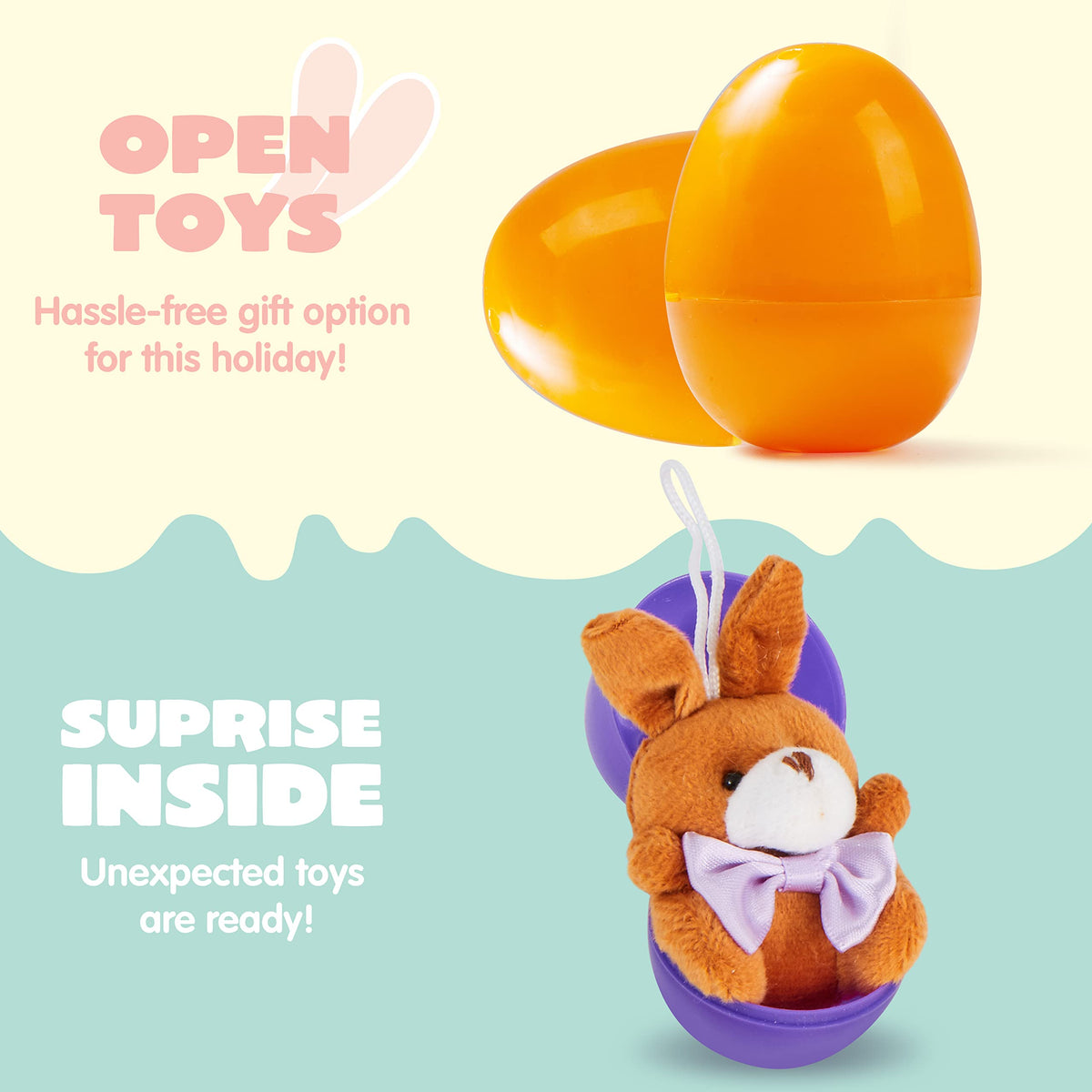 JOYIN pre-filled Easter eggs with plush bears for gifts.