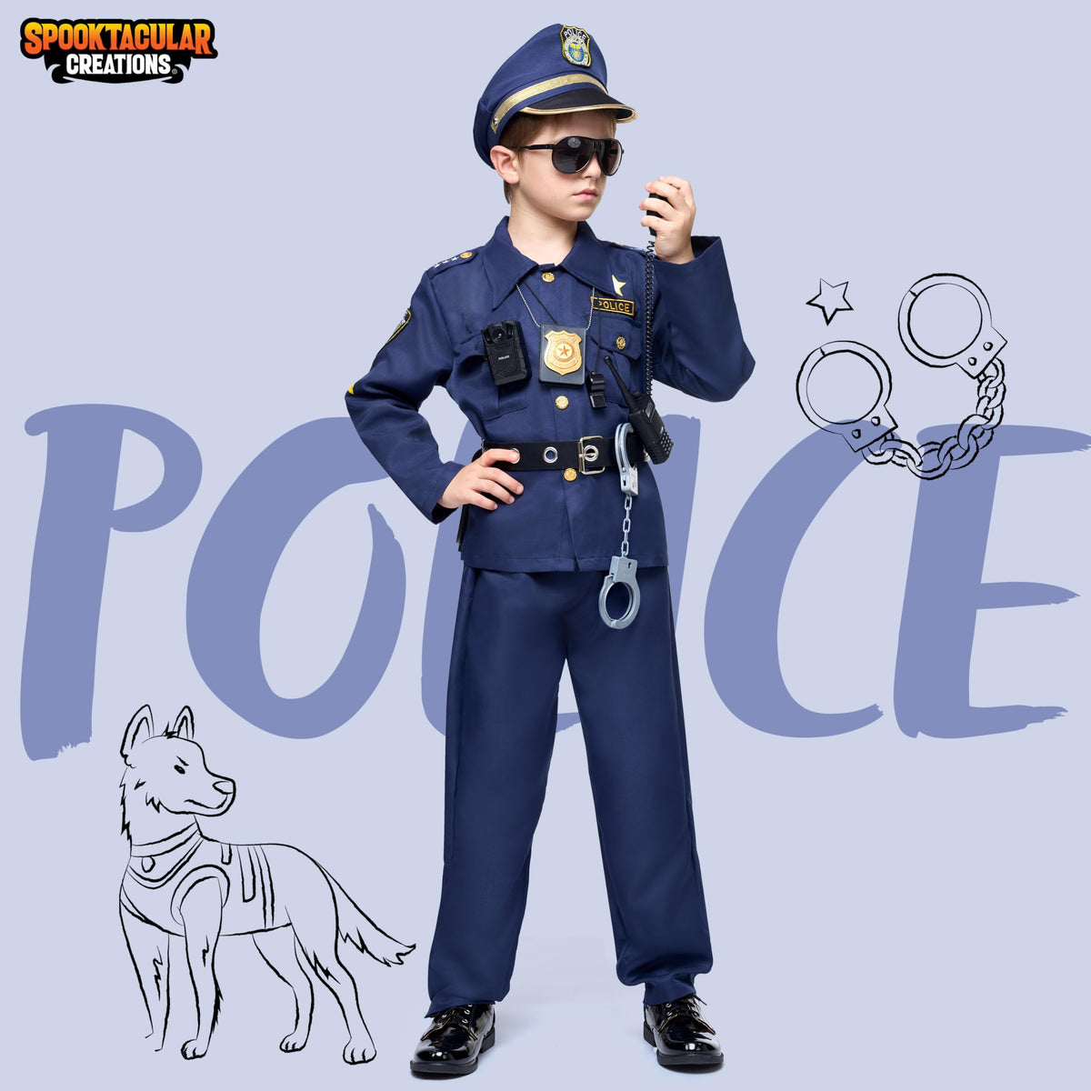 JOYIN police costume toddler pants; comfortable fit for active adventures