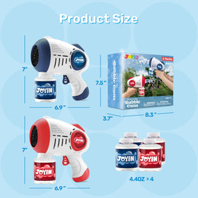 JOYIN portable bubble guns with 4 bottles for travel fun
