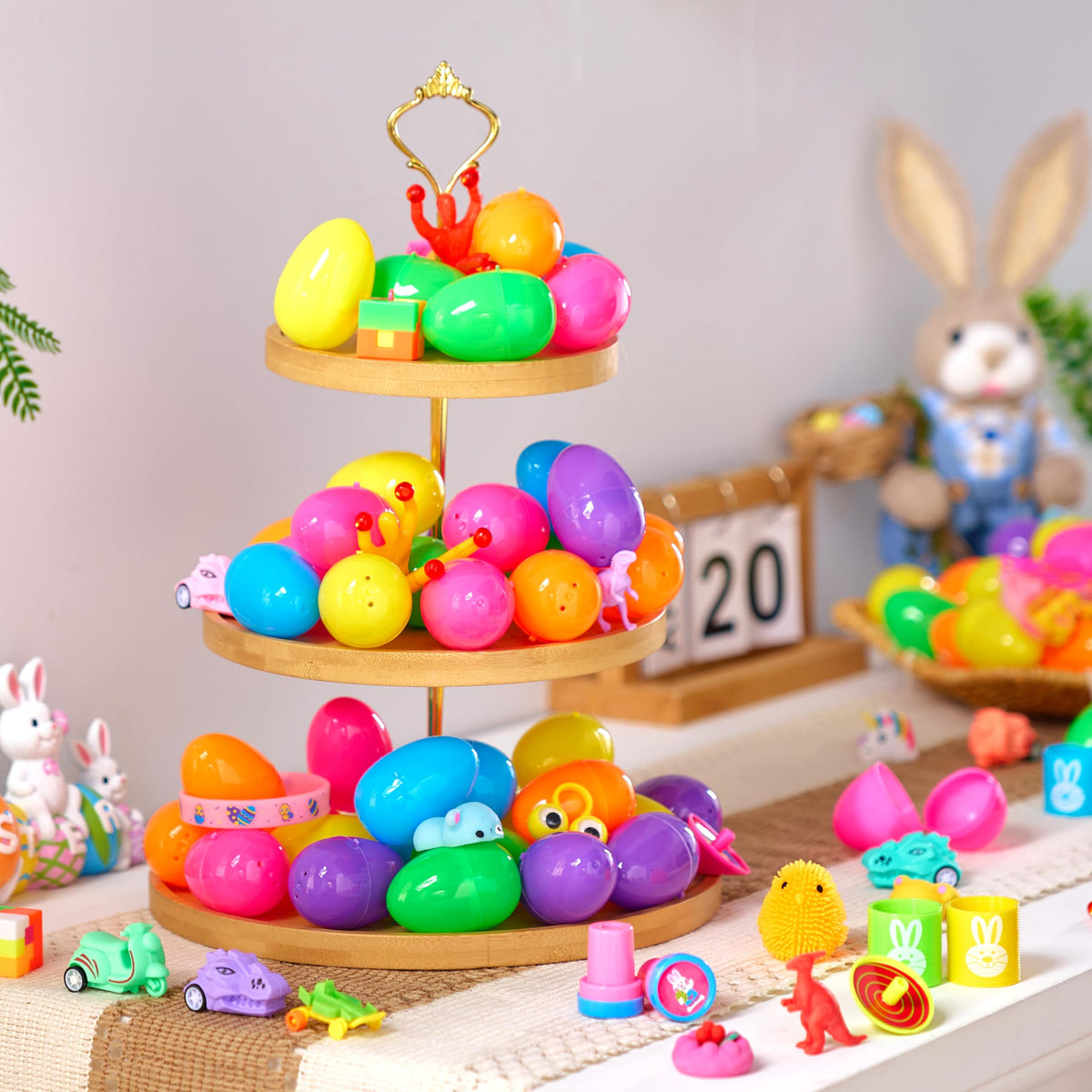 JOYIN prefilled Easter eggs come in a 100-count pack for versatile celebrations.