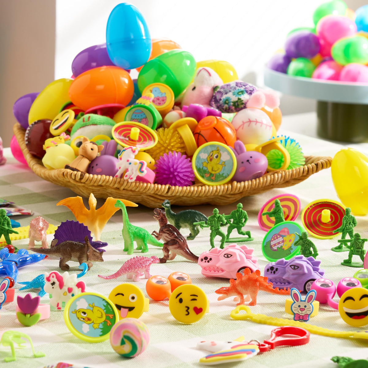 Vibrant color mixes brighten Easter décor and displays.