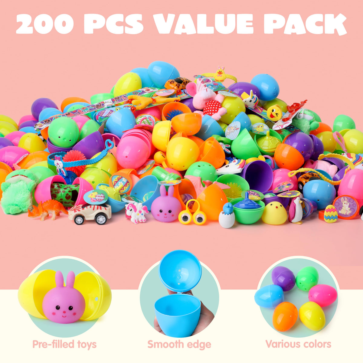 JOYIN eggs show 200 stickers for instant festive rewards and play.