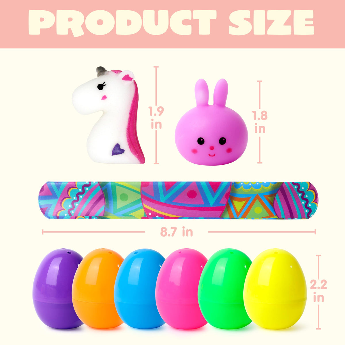 Inside are mochi squishy toys and pull-back cars for instant play.