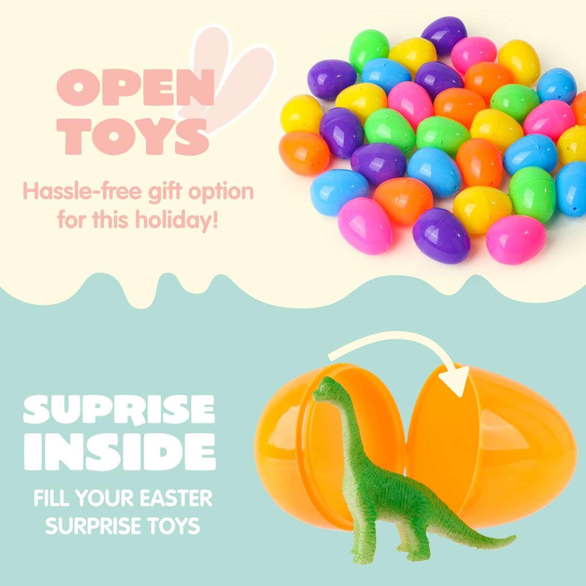 JOYIN eggs reveal 26 toy options inside for delightful surprises.