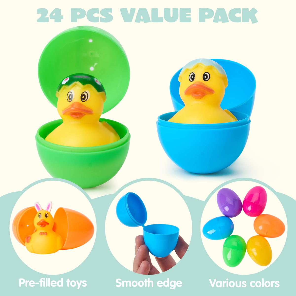 JOYIN eggs use durable, safe materials ideal for kids' Easter play