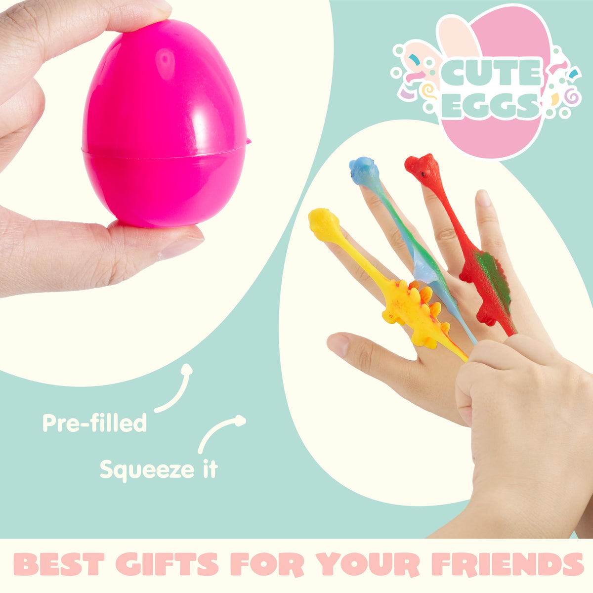 JOYIN prefilled Easter eggs containing stamps and erasers for classroom prizes.