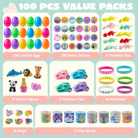 JOYIN prefilled Easter eggs with assorted toys inside for surprise gifts