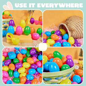 JOYIN premium plastic eggs with a polished surface for durable glossy displays