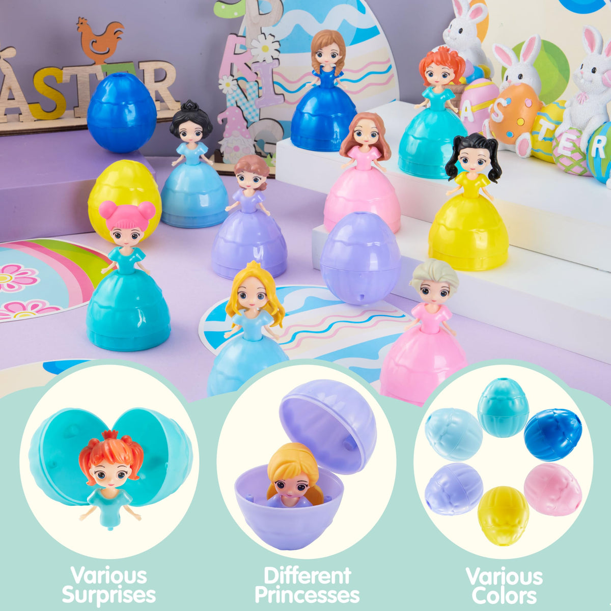 JOYIN princess doll skirt and top variants: customize storytelling with your child.