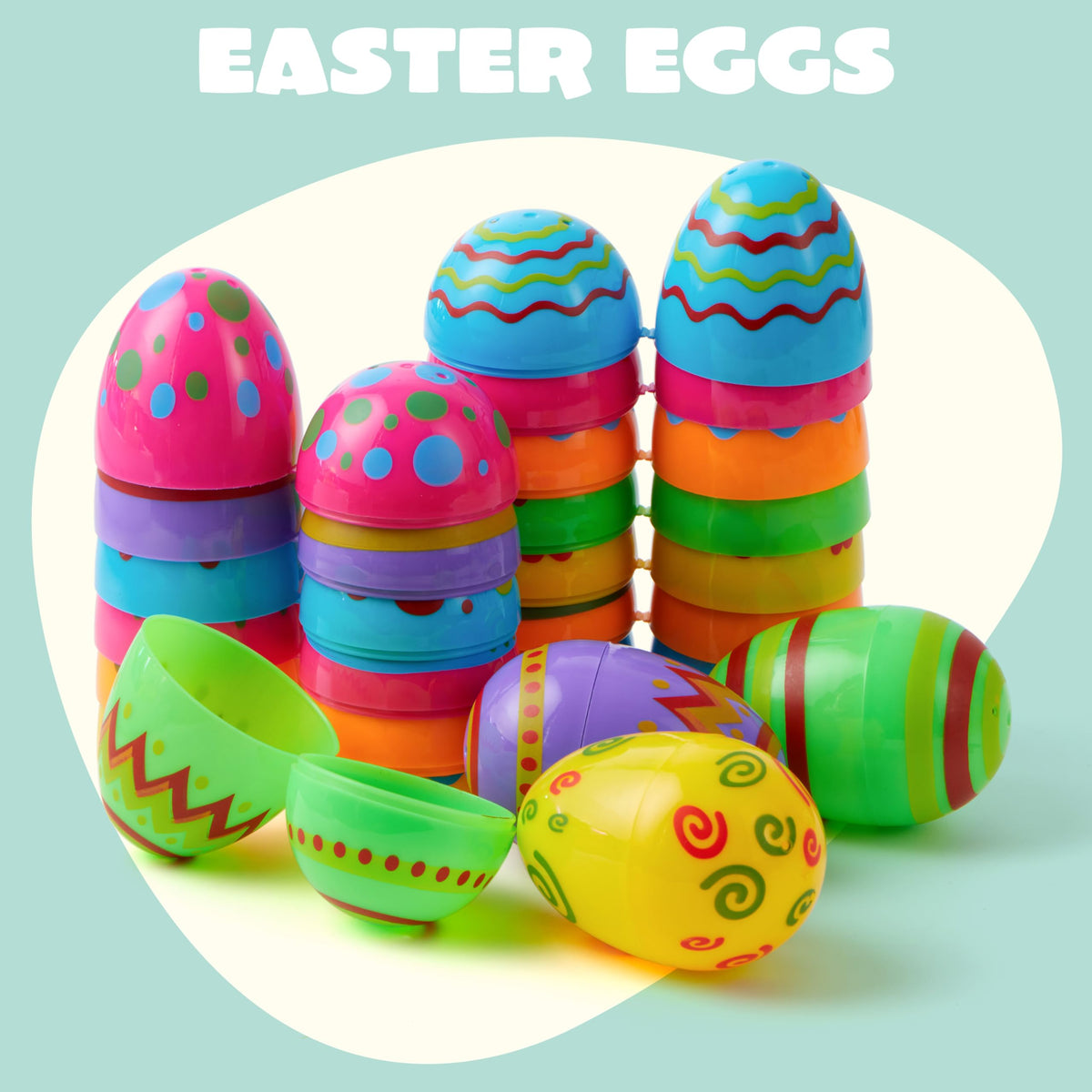 JOYIN printed patterns on plastic eggs create eye-catching classroom decor