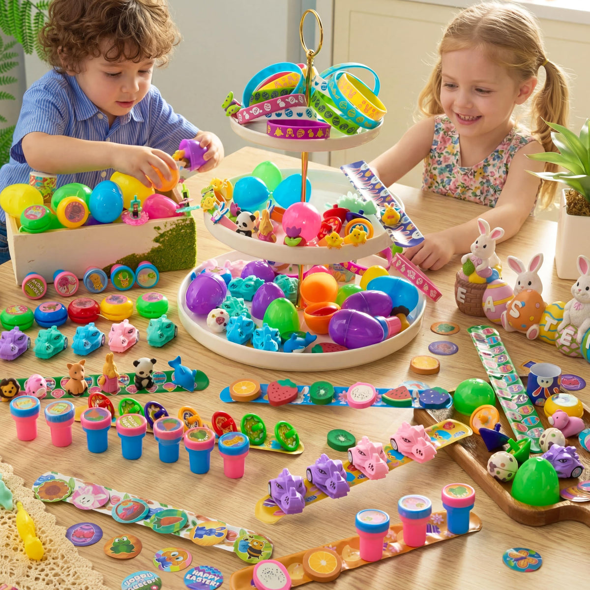JOYIN pull back cars inside eggs for kinetic play
