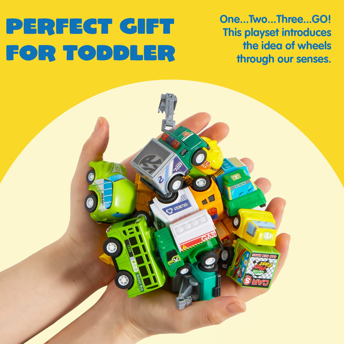 JOYIN pull-back school bus, vivid design sparks storytelling and learning play.