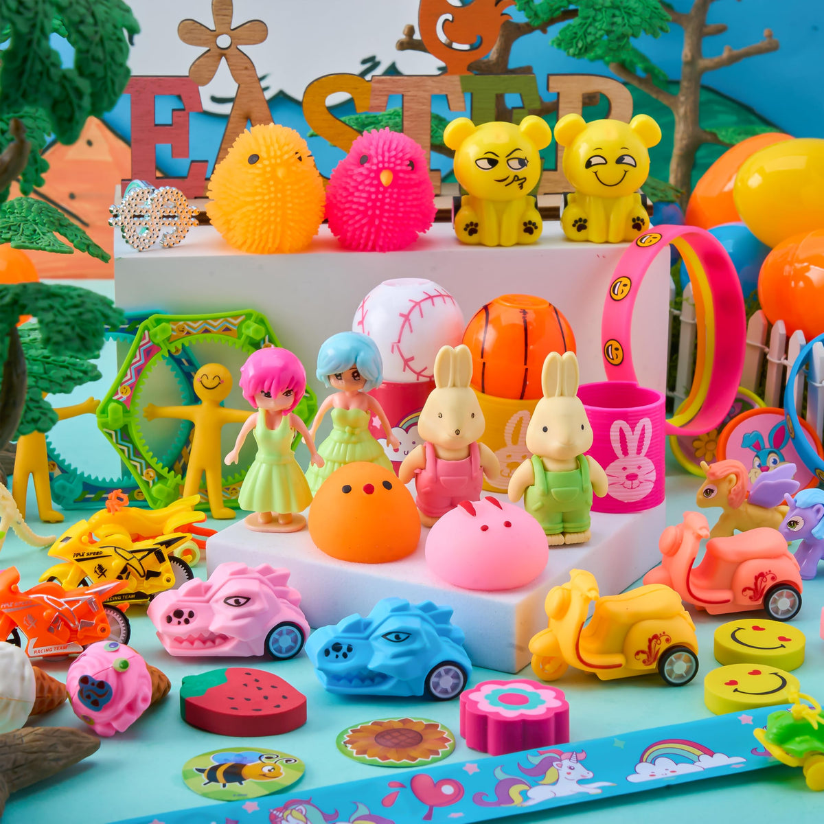 JOYIN Pullback car eggs for lively egg hunts