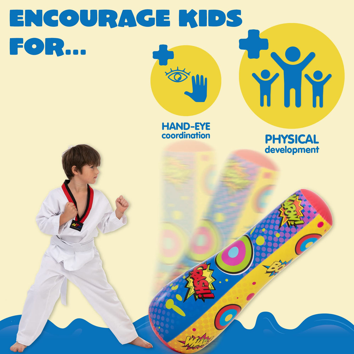 JOYIN bounce-back action for kids' punching and kicking practice