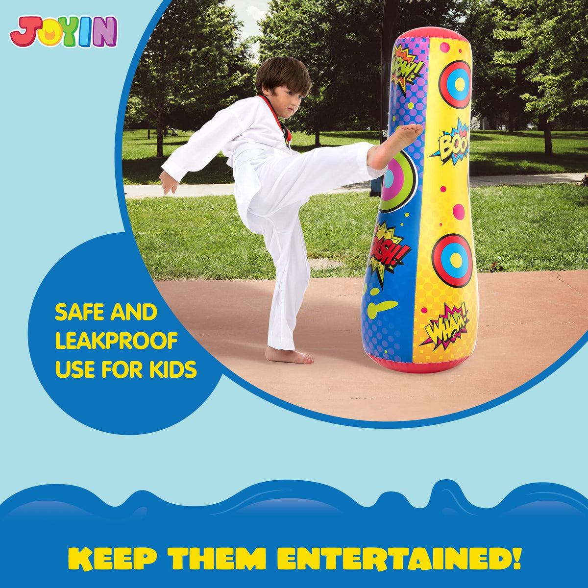JOYIN 47-inch punching bag suitable for indoor and outdoor play