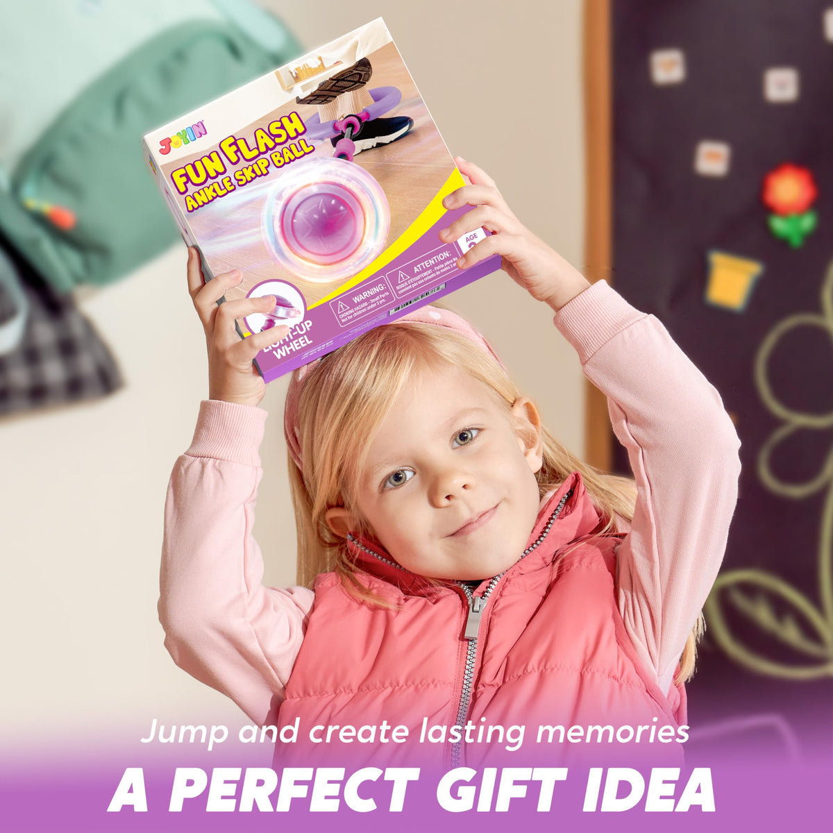 JOYIN Purple Ankle Skip Ball color wheel powers lights without batteries