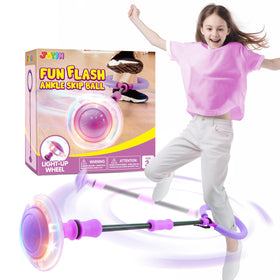 JOYIN Purple Ankle Skip Ball flashing lights glow during each skip for magical play
