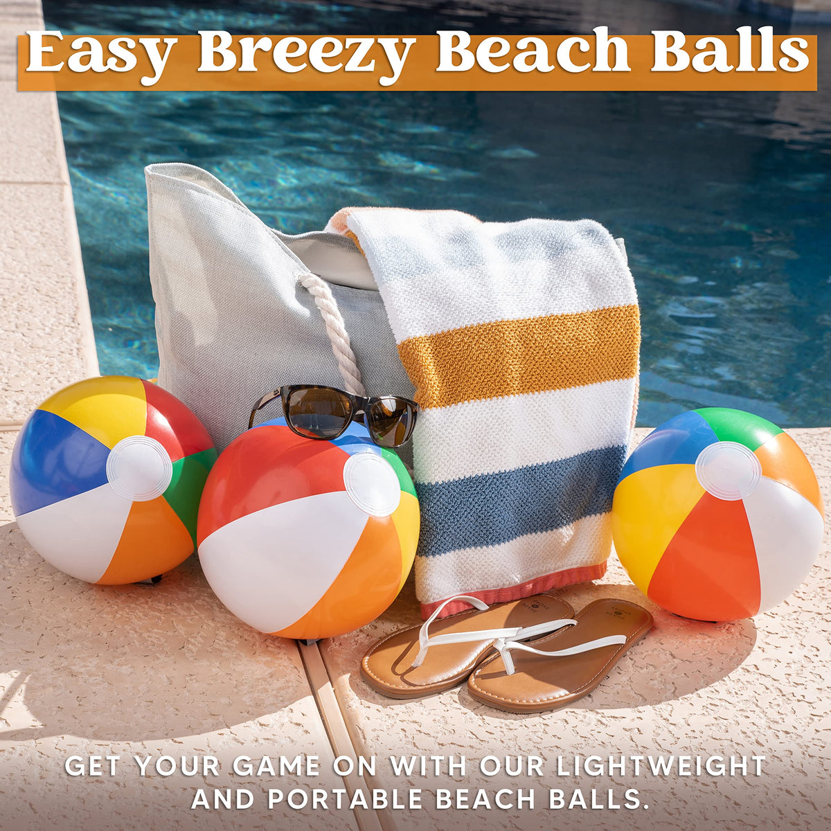 JOYIN rainbow beach ball set packaging display for celebration