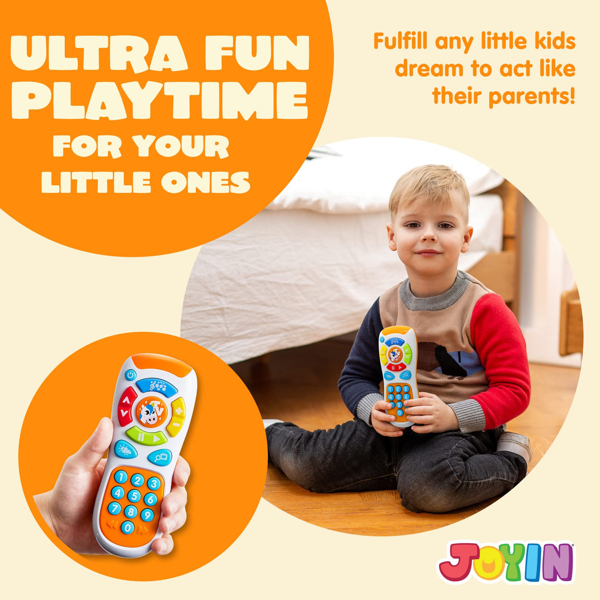 JOYIN remote-control baby phone with a large screen for easy tapping.