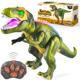JOYIN robot dinosaur toy with LED light front view for immersive play