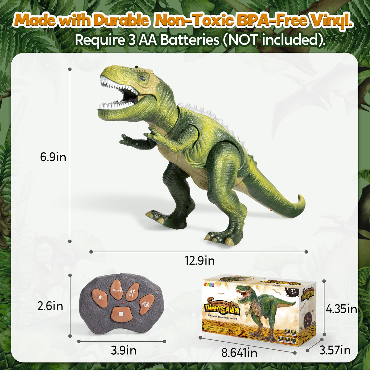 JOYIN robot dinosaur eyes and tongue lights enhance expressive play