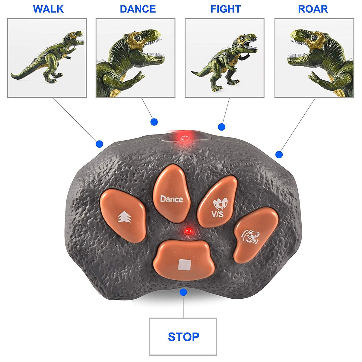 JOYIN robot dinosaur remote-control walking and dancing for interactive fun
