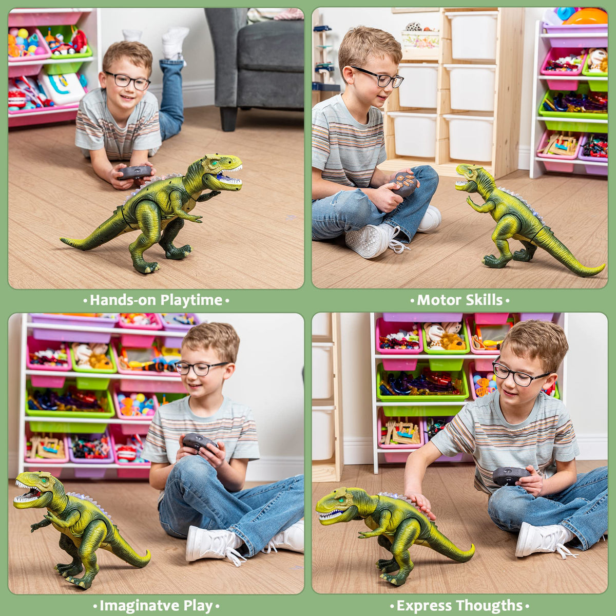 JOYIN robot dinosaur back spikes LED illumination for dramatic visuals