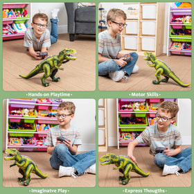 JOYIN robot dinosaur back spikes LED illumination for dramatic visuals