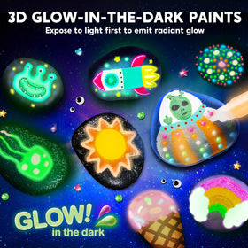 JOYIN rock painting kit includes 10 rocks for creative coloring and display.