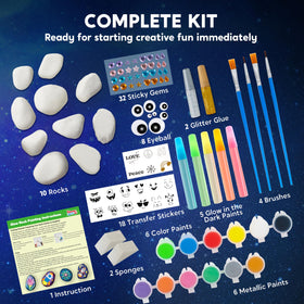 JOYIN rock painting kit transfer stickers add personalized touches to rocks.