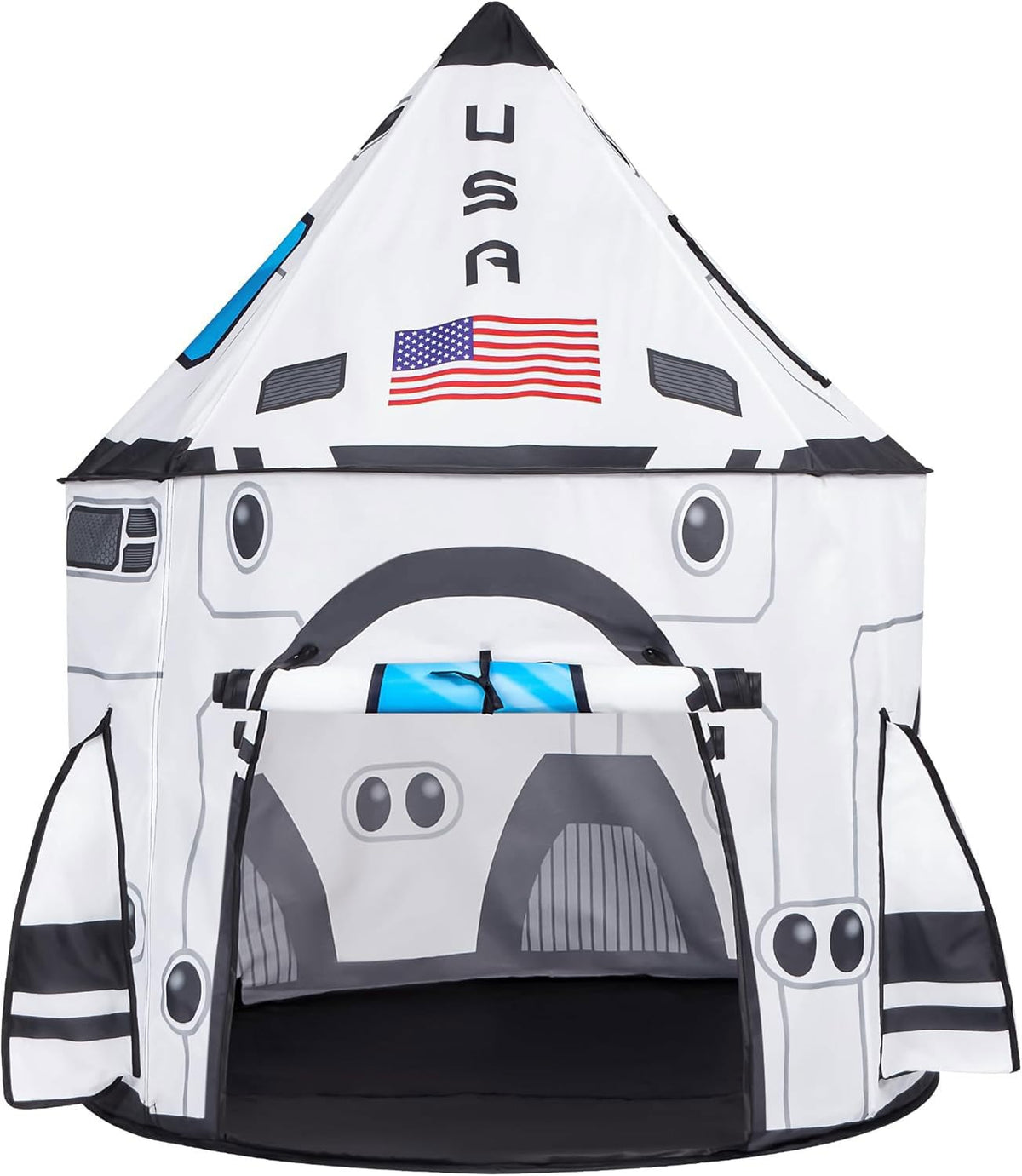 JOYIN rocket ship play tent assembly enables quick setup for imaginative play.