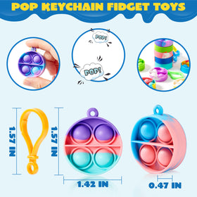 JOYIN round pop fidget keychain pop sound provides satisfying sensory feedback during breaks.