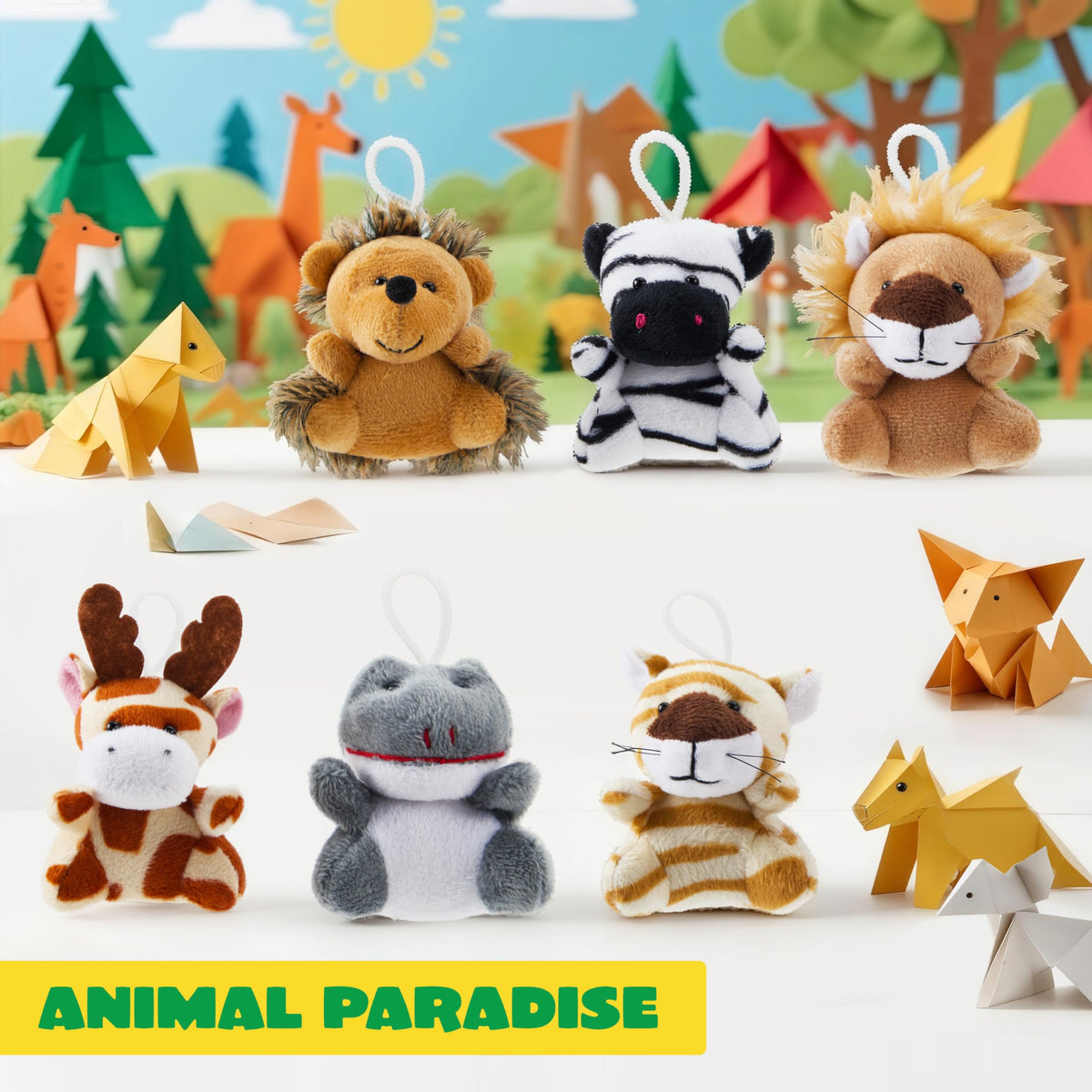 JOYIN safari animal plush designs with bright colors for classroom rewards