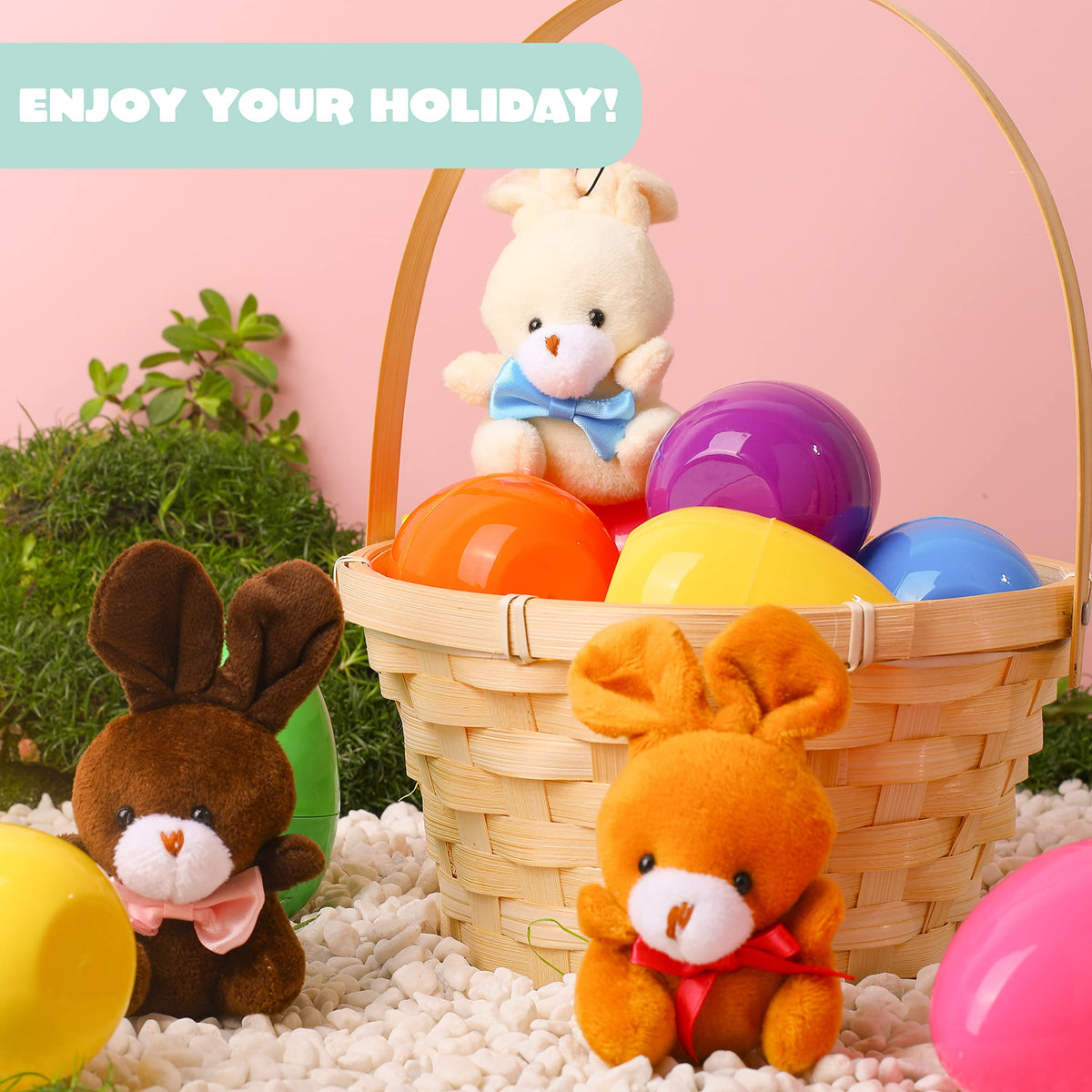 JOYIN eggs made with non-toxic materials and plush prizes for safe play.