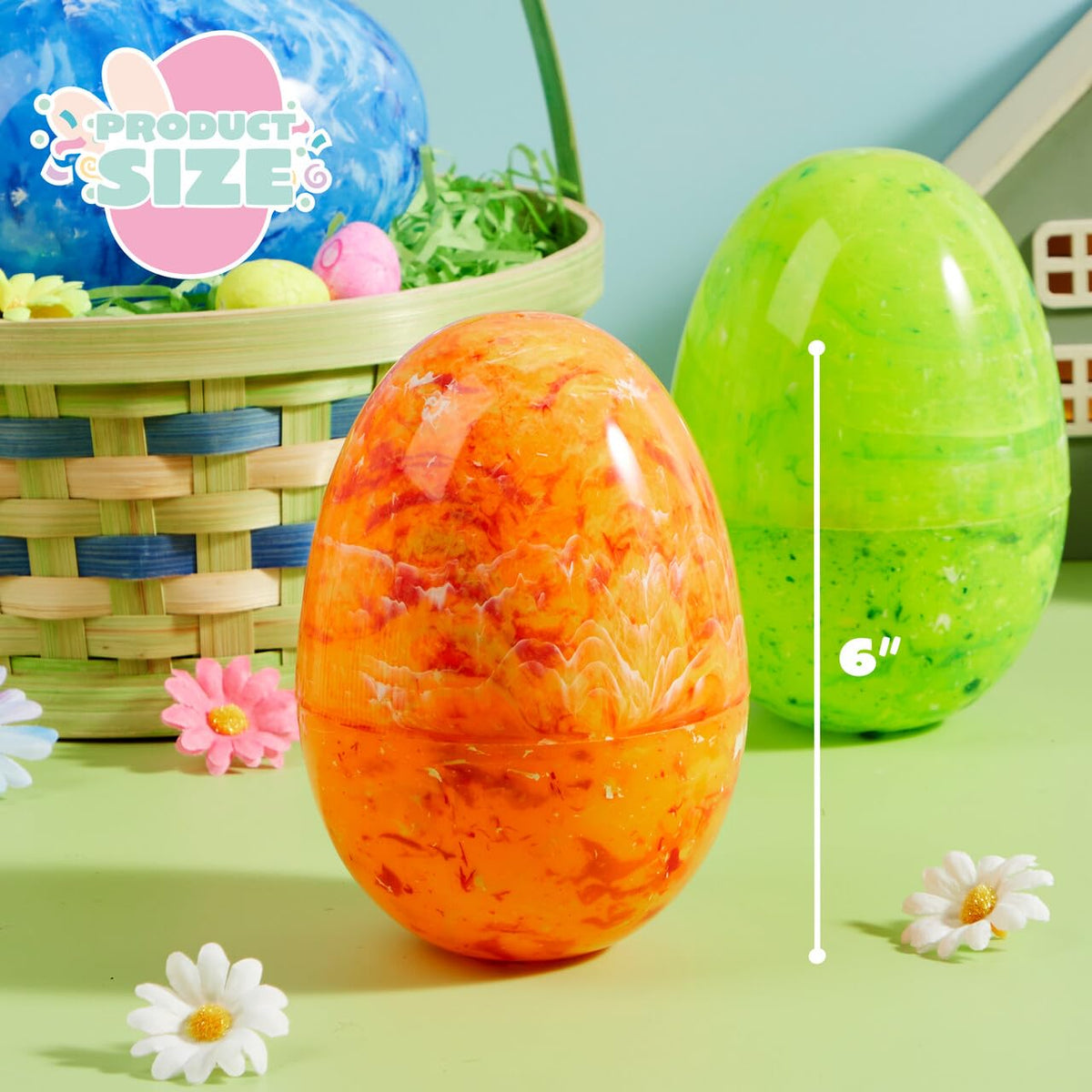 JOYIN safe plastic eggs, recyclable material for worry-free play.