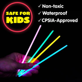 JOYIN seven-color glow sticks, playful hues for festive celebrations.