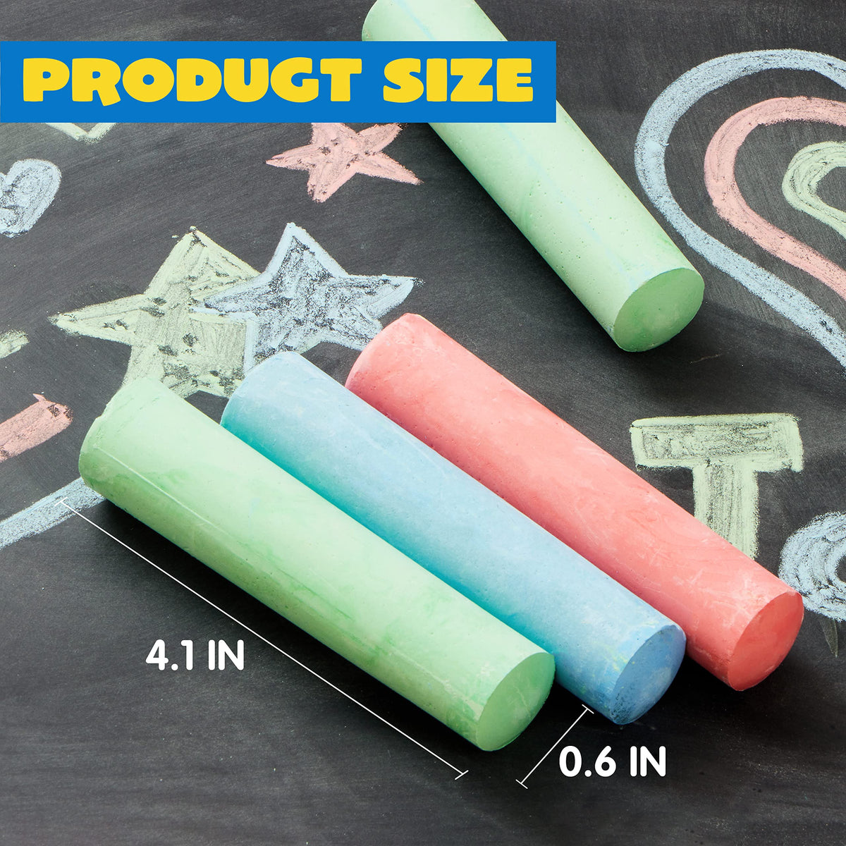 JOYIN sidewalk chalk easy grip pieces for little hands