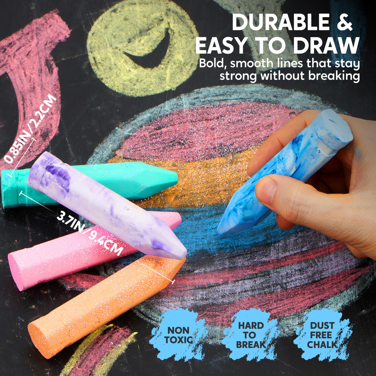 JOYIN sidewalk chalk outdoor drawing kit boosts collaborative play
