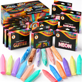 JOYIN sidewalk chalk tie-dye 72pcs for vibrant outdoor art sessions