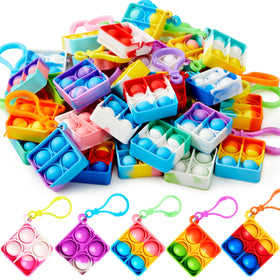 JOYIN Square Pop Keychain in a vibrant color mix for on-the-go stress relief.