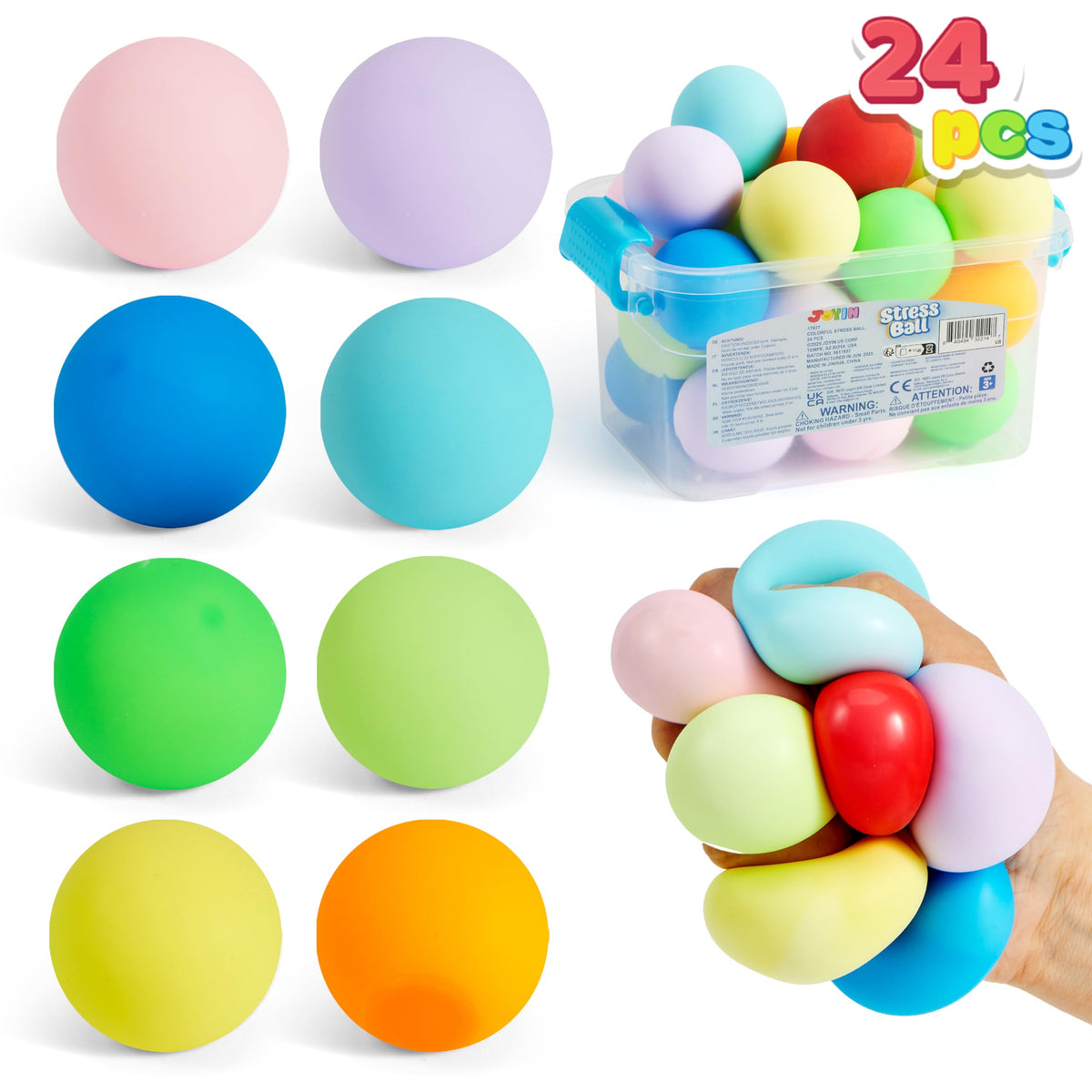 JOYIN squishy fidget toys in vibrant colors for concentration