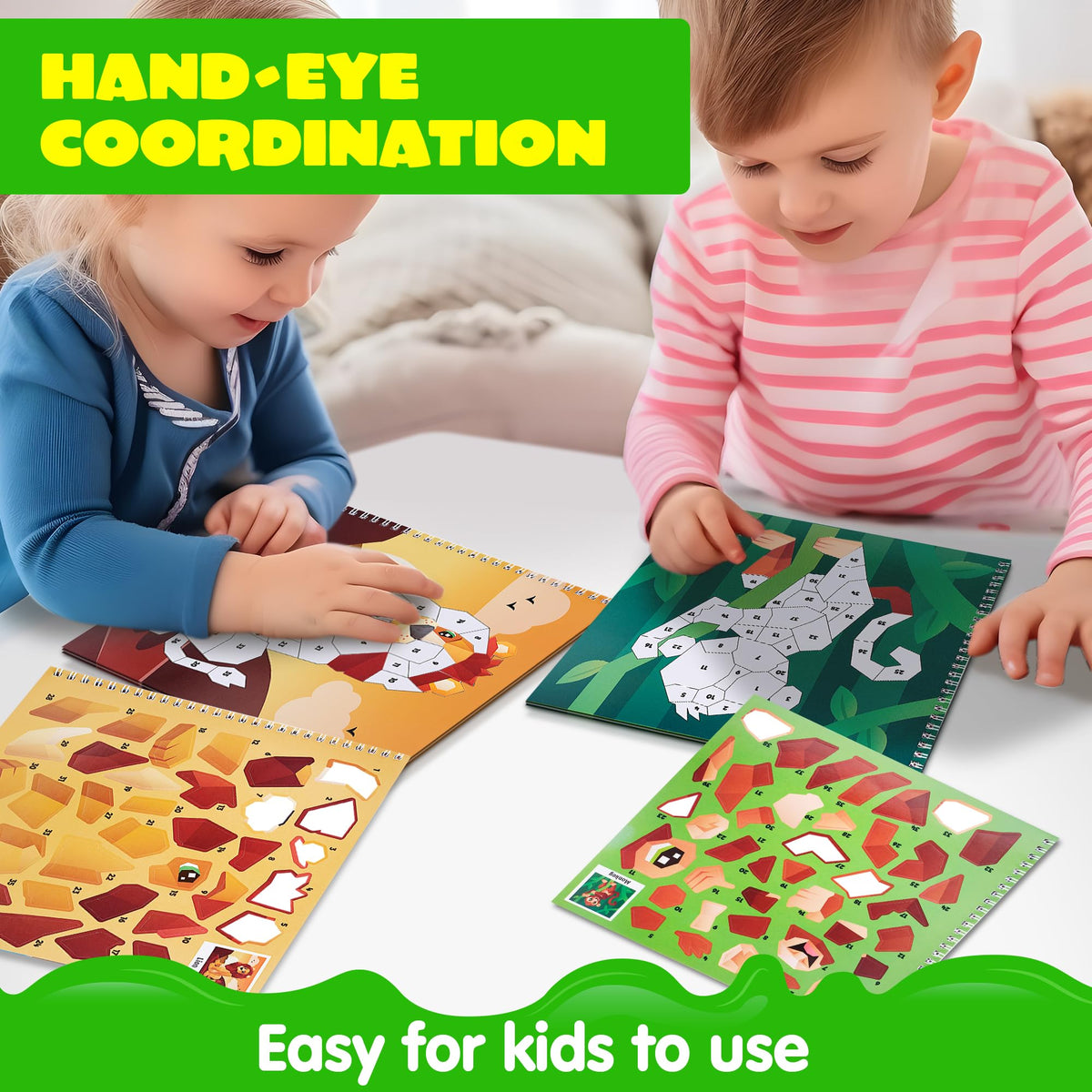 JOYIN sticker paint book rainbow page sparks imagination with stickers and numbers.