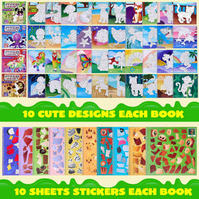 JOYIN sticker paint book wildlife page engaging color activity during travel.
