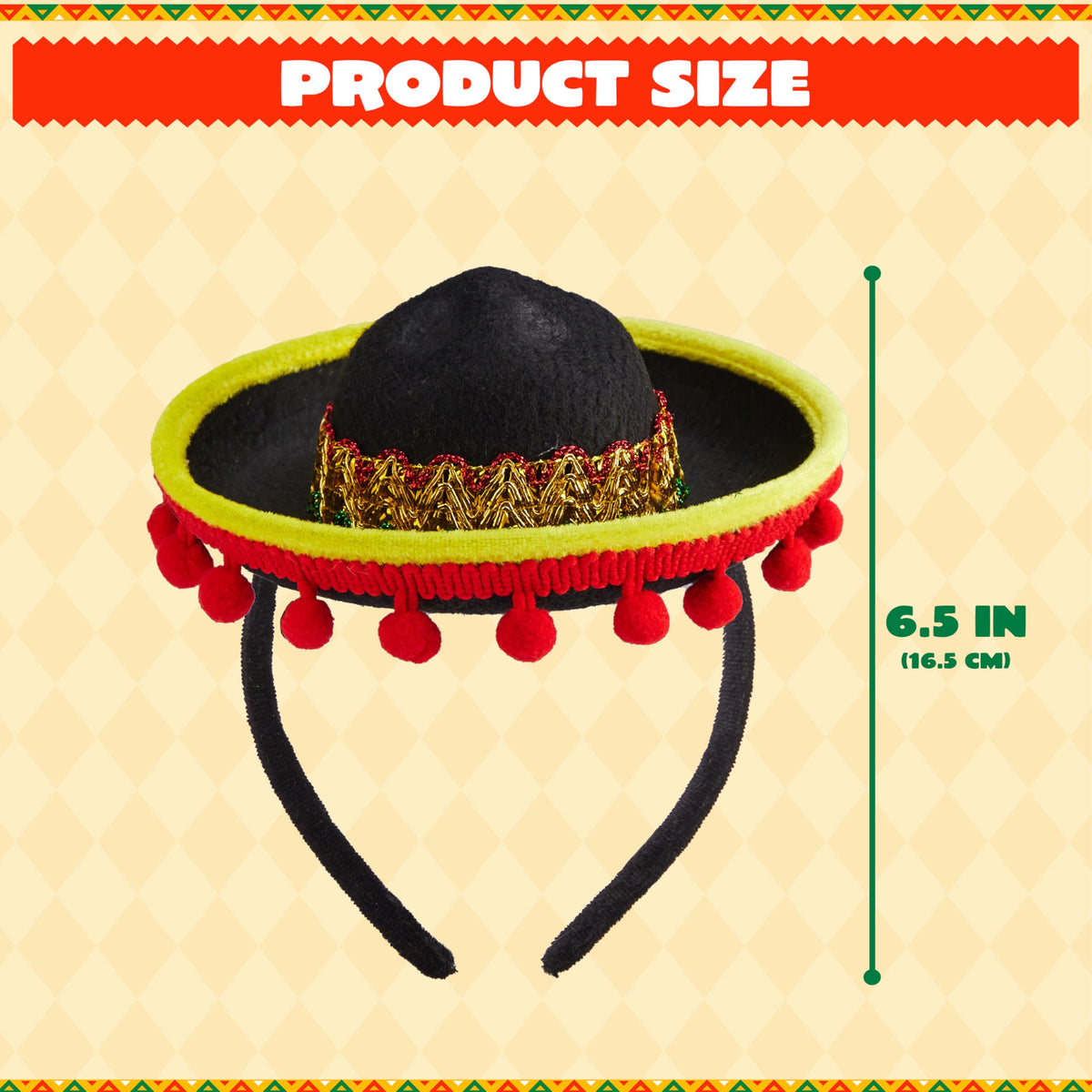 JOYIN straw sombrero headband featuring Mexican decor for celebrations.