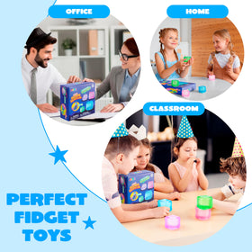 JOYIN stress cube classroom reward, colorful 2inch squishy toy for students.
