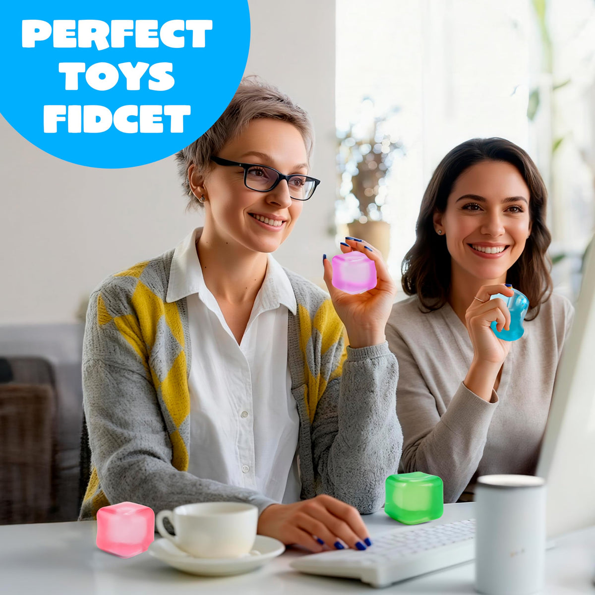JOYIN stress cube keep shape, high density 2inch cubes for repeated play.